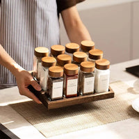 Twelve-Piece Glass Spice Jar Set