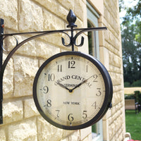 Double-Sided Outdoor Station Clock 35cm