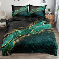 Jade Marble Duvet Cover Set
