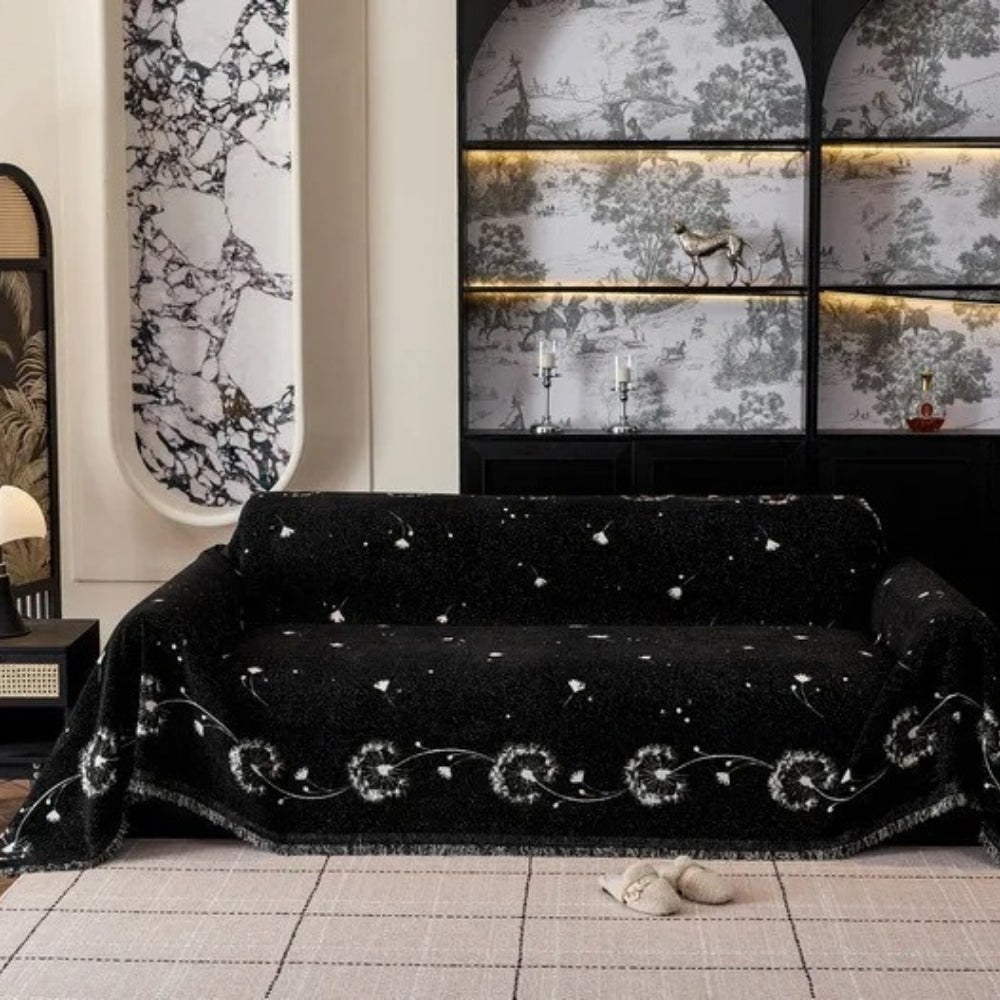 Dandelion Print Sofa Cover