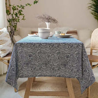 Japanese Print Linen Tablecloth