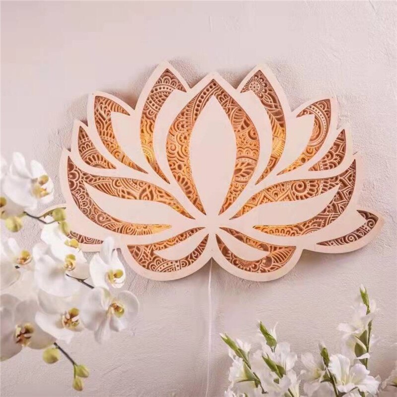 Lotus wall light in room