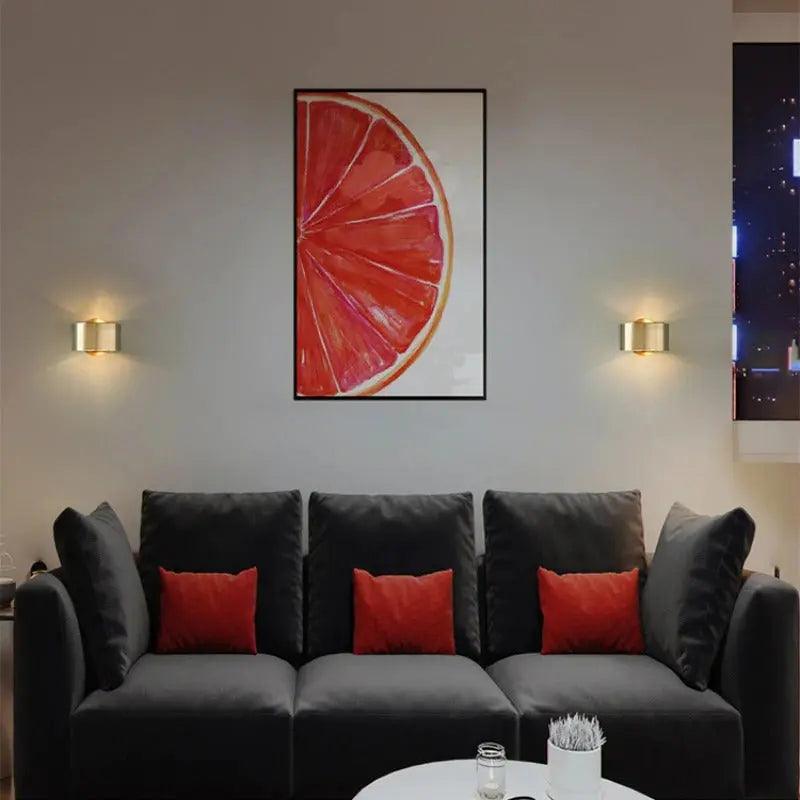 LuxeShine Metal Crescent Wall Light