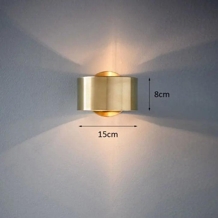 LuxeShine Metal Crescent Wall Light