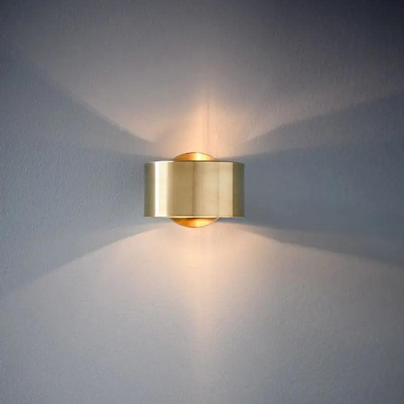LuxeShine Metal Crescent Wall Light