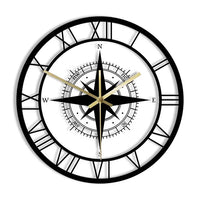 Nautical Compass Wall Clock