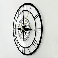 Nautical Compass Wall Clock