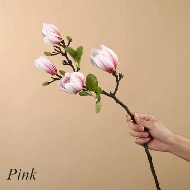 Artificial Magnolia Branches 68cm, Set of Four