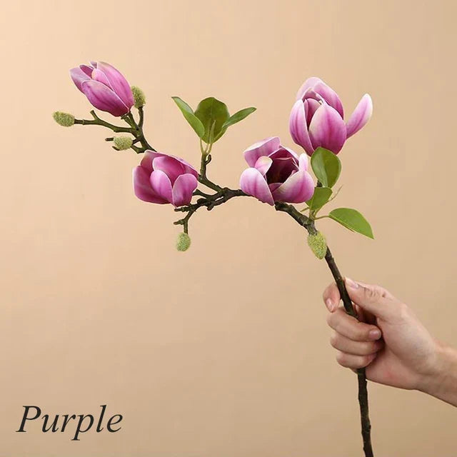Artificial Magnolia Branches 68cm, Set of Four