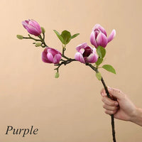Artificial Magnolia Branches 68cm, Set of Four