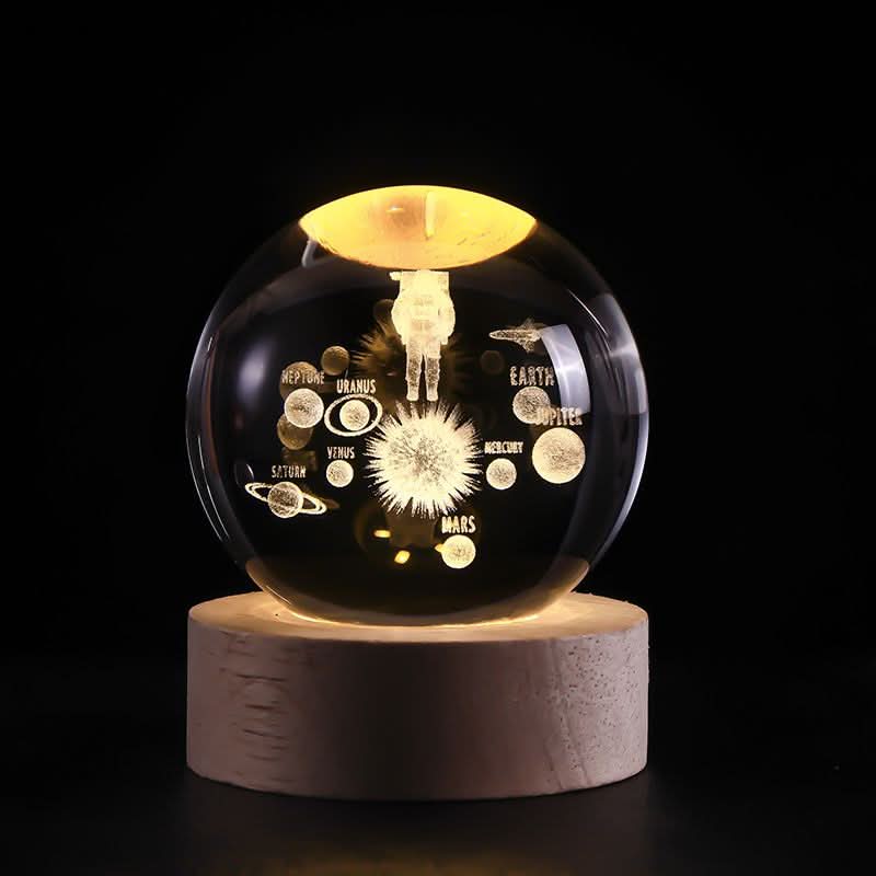 Engraved Crystal Ball LED Light