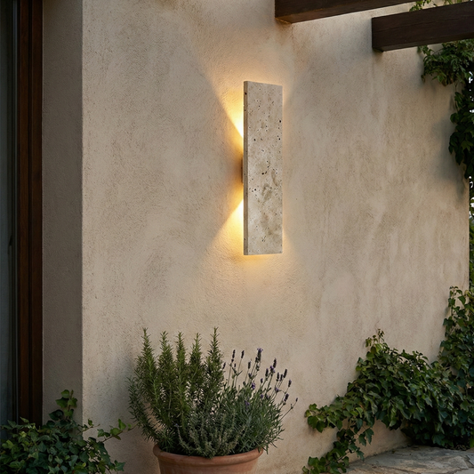 Natural Stone Outdoor Wall Sconce