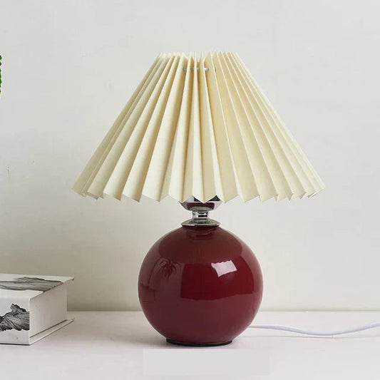 Pleated Shade Table Lamp 38cm
