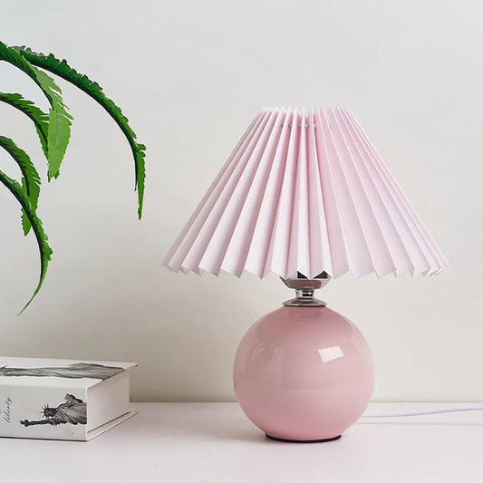 Pleated Shade Table Lamp 38cm