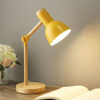 Adjustable Wood Arm Desk Lamp