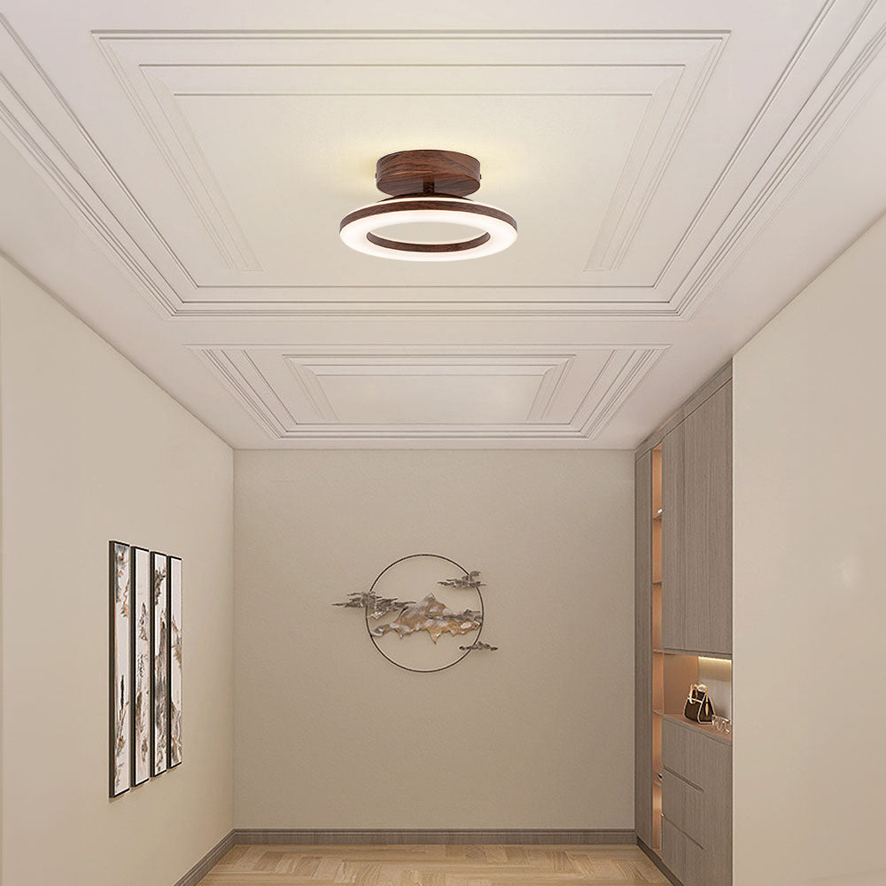 Wood-Effect Hallway Ceiling Light