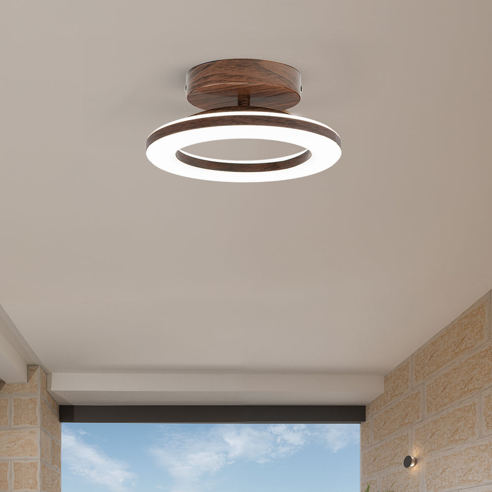 Wood-Effect Hallway Ceiling Light