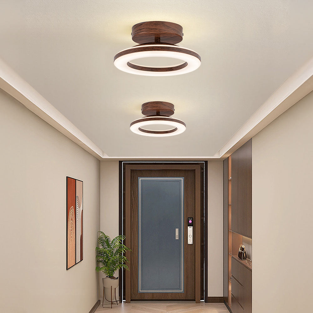 Wood-Effect Hallway Ceiling Light