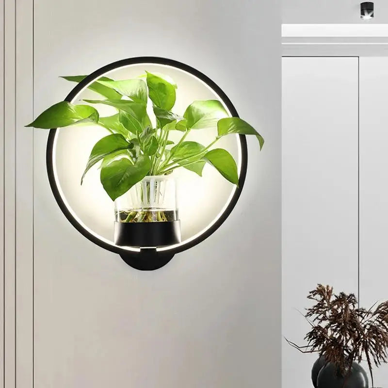 Glass Trough Plant Wall Light 22cm