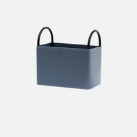 Faux Leather Storage Basket