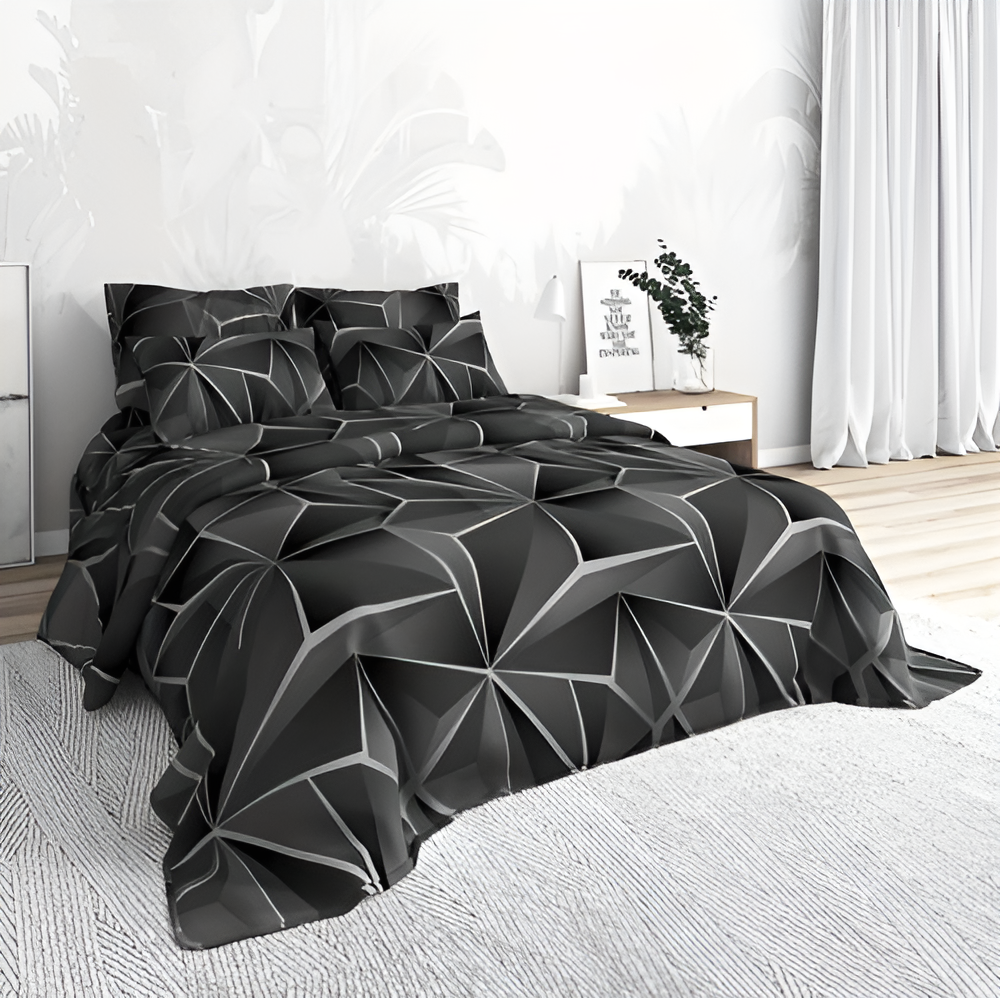 CloudLux Embossed Check Bedding Set