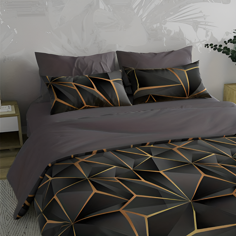 CloudLux Embossed Check Bedding Set
