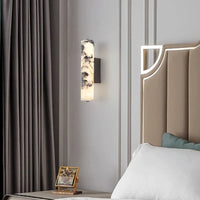 Polished Marble Column Wall Light