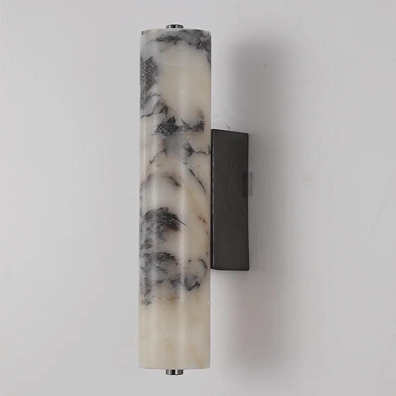Polished Marble Column Wall Light