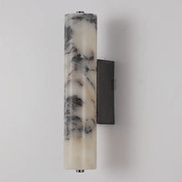 Polished Marble Column Wall Light