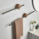 Wood-Effect Steel Towel Bar