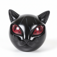 Resin Cat Head Sculpture 17cm