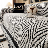 Marella Tasselled Chevron Sofa Cover