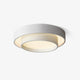 Belna stepped drum ceiling light in white with an offset lower drum, shown on a plain background