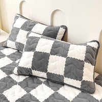 Milk Velvet Check Fitted Sheet 90x200