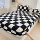 Milk Velvet Check Fitted Sheet 90x200