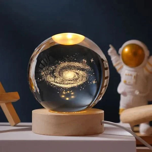 Engraved Crystal Ball LED Light