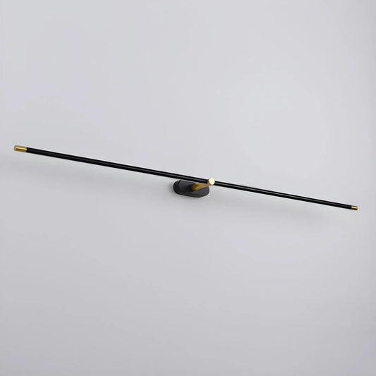 Ivo Linear Black Gold Vanity Wall Light