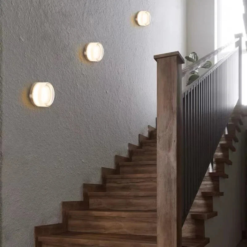Round Glass Wall Sconce 30cm