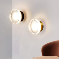 Round Glass Wall Sconce 30cm