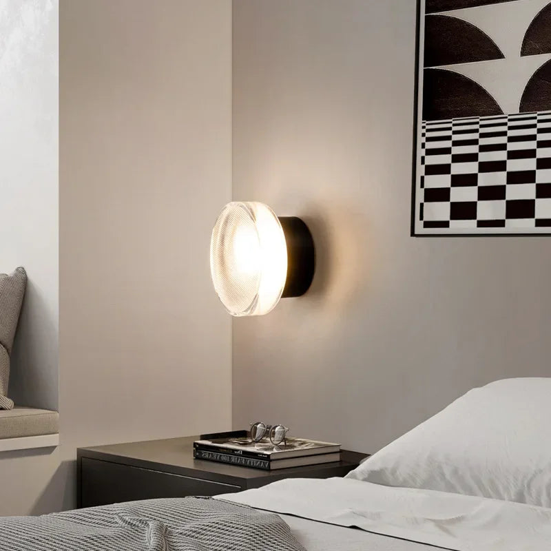 Round Glass Wall Sconce 30cm