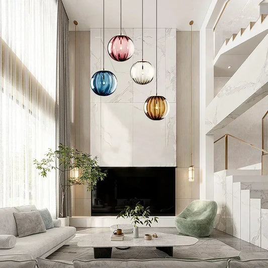 nfiniBright glass ball pendant light