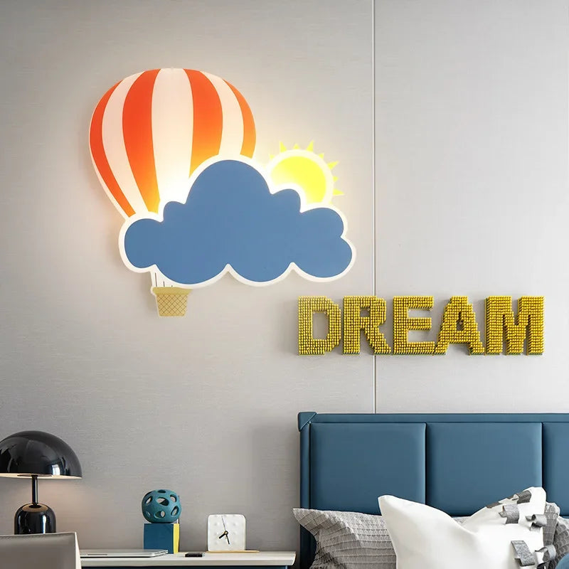 Cloud and Star Children's Wall Light