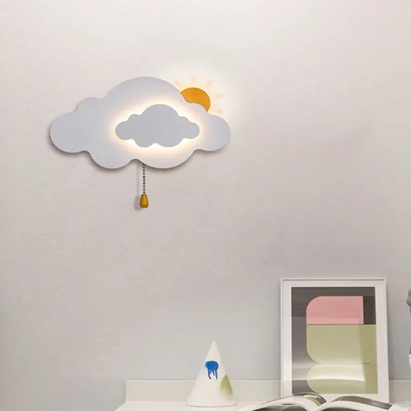 Cloud and Star Children's Wall Light