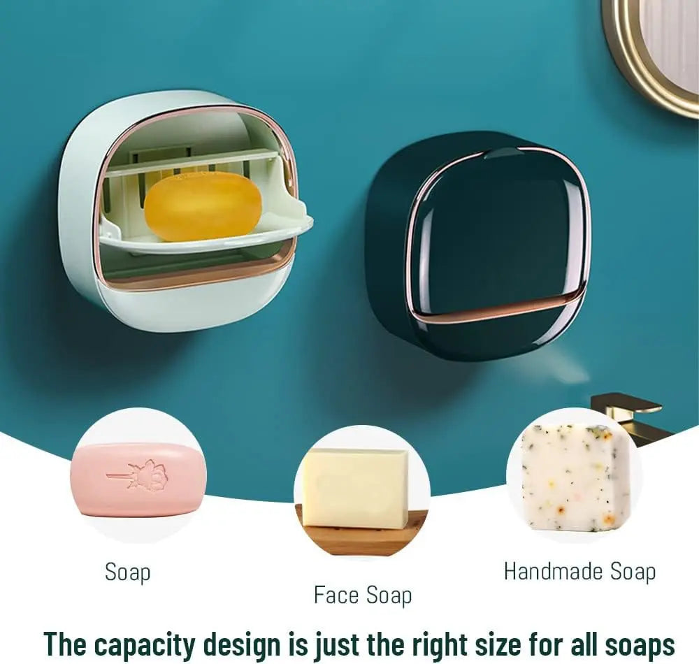 Self-Adhesive Soap Dish with Drip Tray