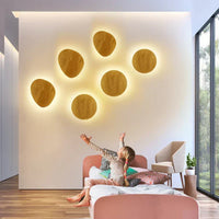 Solid Wood Shell Wall Light