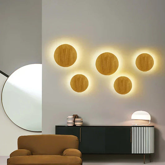 Solid Wood Shell Wall Light