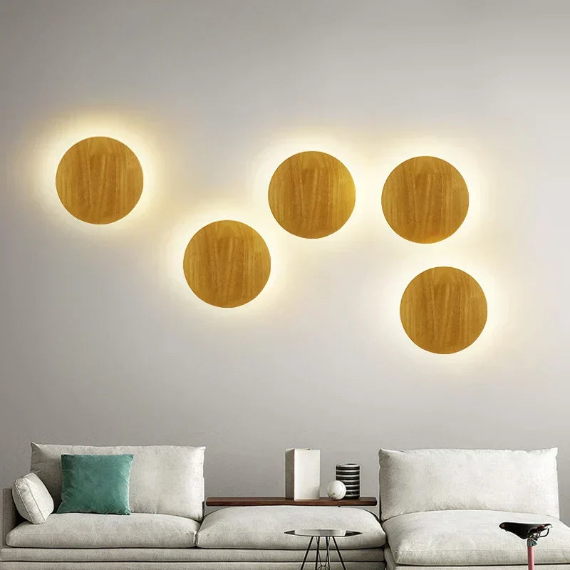 Solid Wood Shell Wall Light