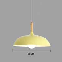 Oak and Iron Ceiling Light 35cm