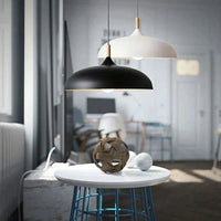 Oak and Iron Ceiling Light 35cm
