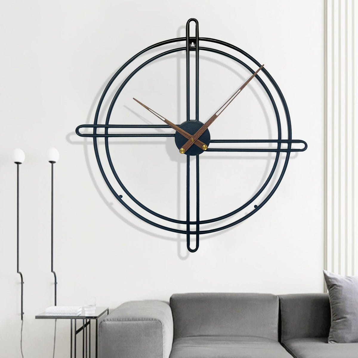 Large Iron Statement Wall Clock 58cm
